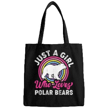Discover Funny Bear Just A Girl Who Loves Polar Bears Polar Bear Lover Kids Cute Bears Bags