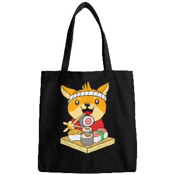 Discover Dog Shiba Inu Cute Japanese Sushi Chef Shiba Inu Sushi Bags