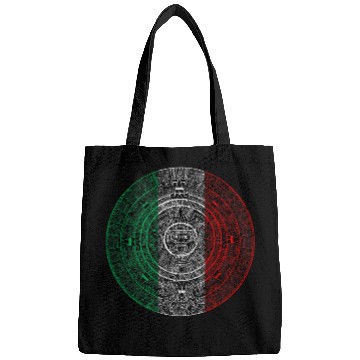 Discover Aztec Mexica Calendar Mexican Flag Art Bags