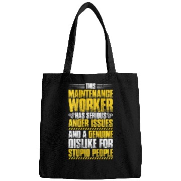 Discover Handyman Technician Anger Issues Maintenance Worker Bags