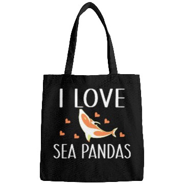 Discover Funny Bear I love Seas Pandas Orca Whale Cute Bears Bags