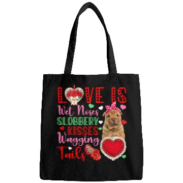 Discover Dog Lover Wet Noses Slobbery Kisses Cute Shar Pei Lover Bags