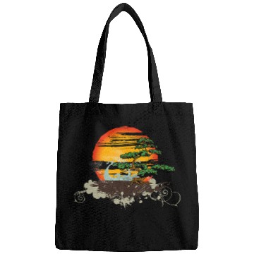 Discover Bonsai Style Tree Sunset or Sunrise Bags