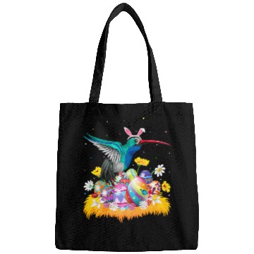 Discover Funny Easter Egg Lover Cute Hummingbird Easter Sunday Bags