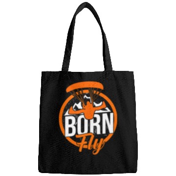 Discover Skydiving Gift Born To Fly Graphic Paragliding Parachute Paraglider Skydive Bags