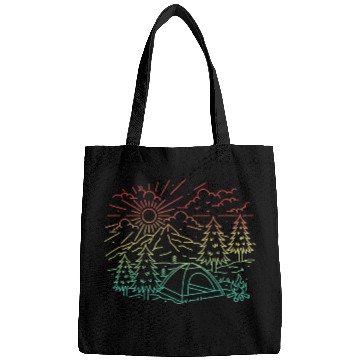 Discover Camping Paradise Forest Landscape Mountain View Bags