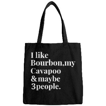 Discover Cavapoo Funny Dog Owner Bourbon Whiskey Lover Gift Men Bags