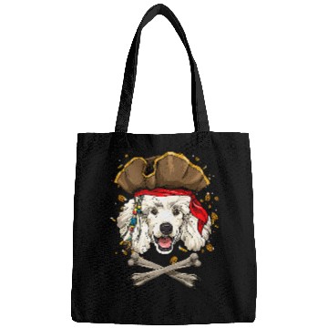 Discover Poodles Pirate Jolly Roger Flag Crossbones Pet Dog Lover Poodle dog Bags