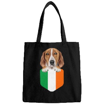 Discover Ireland Flag English Foxhound Dog In Pocket Bags
