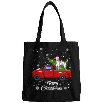 Discover Dalmatian Riding Red Truck Merry xmass Tree Dog Lover 83 Dog Lover Dalmatians Dog Bags