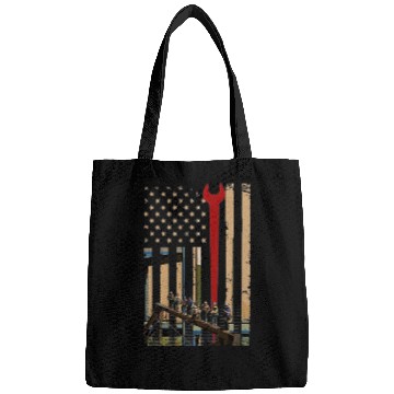 Discover Ironworker Flag American Engineer Bags