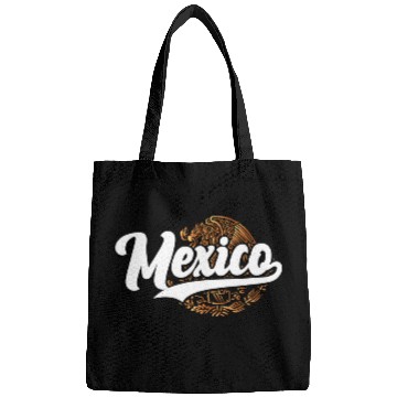 Discover Mexico Mexican gold eagle illustration design Bags