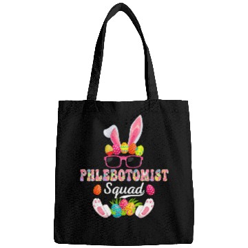 Discover Phlebotomist Squad Costume Bunny Sunglasses Easter Eggs Hunt Bags