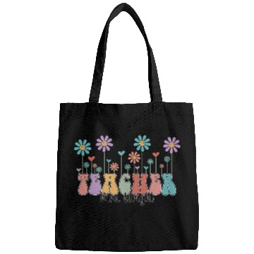 Discover Cute Daisy Flowers Personalized Mrs Wright Teacher Bags