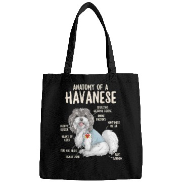 Discover Dog Havanese Anatomy of A Havanese Dog Owner Puppy Funny Cute 3 Bags