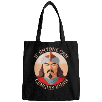 Discover Funny Medieval History Teacher Genghis Khan Bags
