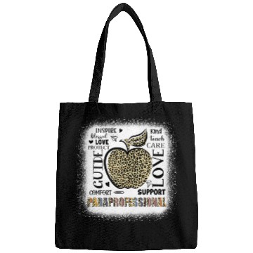 Discover Teacher Job Boho Leopard Apple Paraprofessional Welcome Back To School Bags