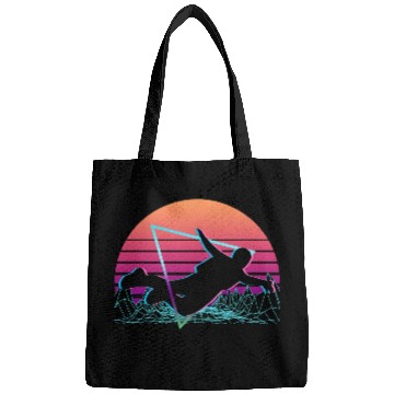 Discover Skydiving Gift Skydiver Vaporwave Aesthetic Retro Bags