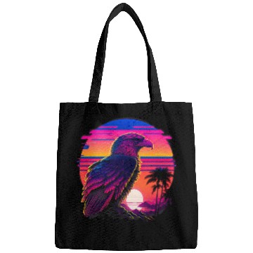 Discover Retro Aesthetic Bald Eagle Bags
