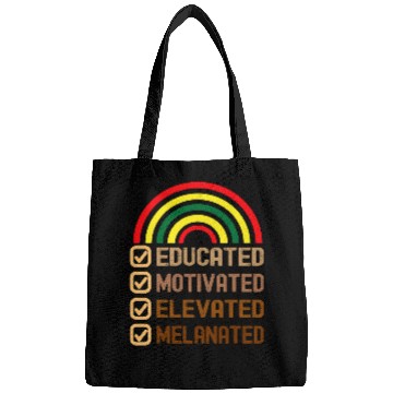 Discover Educated Motivated Elevated Melanated Black pride Melanin Bags