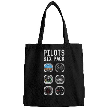 Discover Flight instruments six pack aviation airplane pilots 2 Bags