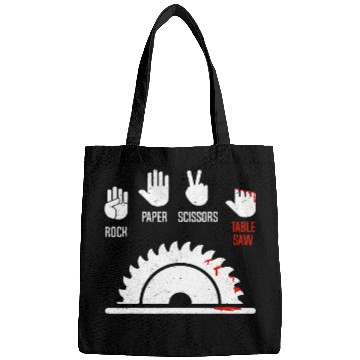 Discover Woodworking Funny Rock Paper Scissors Table Saw Gift Cool Carpenter Gag Carpenter Bags