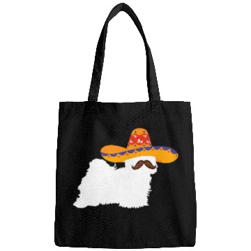 Discover Dog Havanese Cinco de mayo havanese with sombrero and moustache Bags