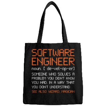 Discover Software Engineer Funny Software Developer Bags