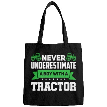 Discover Tractor driving Never underestimate a boy with a tractor Farming Bags