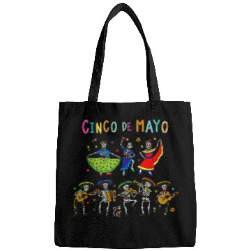 Discover Skeletons Skulls Funny Skeletons Guitar Cinco De Mayo Mexican Fiesta 5 De Mayo Skull Bags