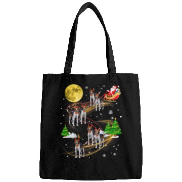 Discover English Foxhound Reindeer Christmas Santa Riding Dog Pajamas Bags