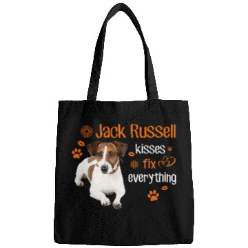 Discover Dog Jack Russell kisses fix everything Bags