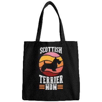 Discover Dog Scottish Terrier Scottie Dog Owner Pet Lover Retro Scottish Terrier Mom Bags