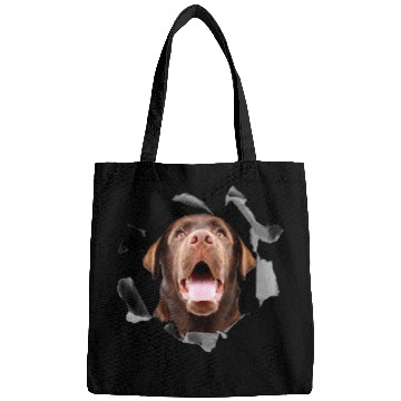 Discover Labrador Lab Dog Brown labrador retriever portrait Bags