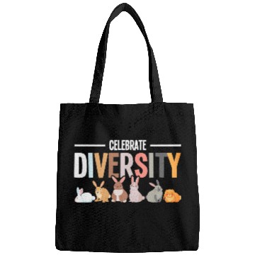 Discover Rabbits Celebrate Diversity Rabbit Lover Zookeeper Bunny Breeder Bags