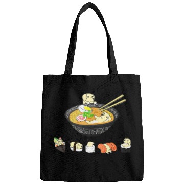 Discover Labrador Lab Dog Sushi Ramen Bowl Japanese Kawaii Dog Mom Bags