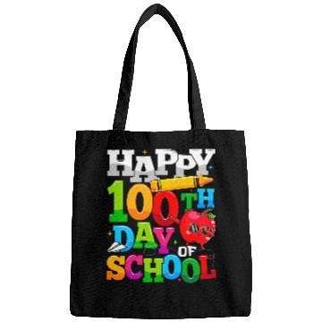 Discover Happy 100th Day Of School Apple  Teacher Student Bags