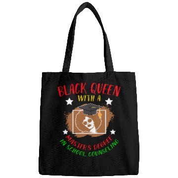 Discover Black Queen MSW Social Work Art Learn Masters Graduation Bags