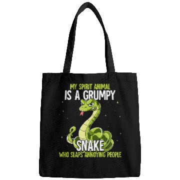 Discover Snake Lover My Spirit Animal Is A Grumpy Snake Bags
