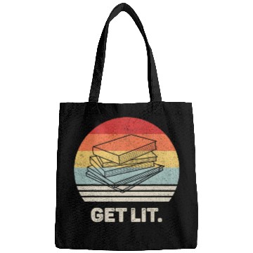Discover Reading Book Retro Get Lit Books Reader Writer Teacher Funny Meme Reader Bags