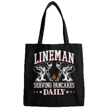 Discover Football Lineman Serving Pancakes Daily High School Football Bags