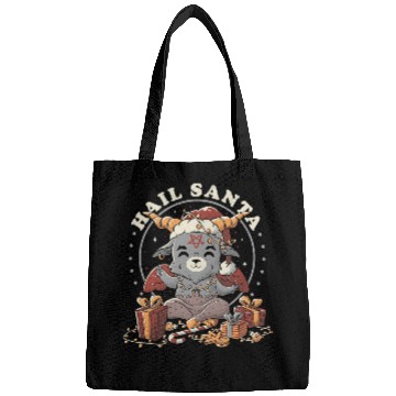 Discover Halloween Hail Santa Funny Sarcastic Baphomet Christmas596 Bags