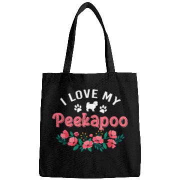 Discover Peekapoo Dog Gifts For Women Cute I Love Peekapoo Christmas Bags