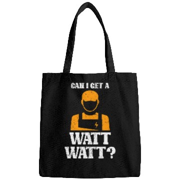 Discover Funny Electricity Lineman Electrical Worker Electrician Bags