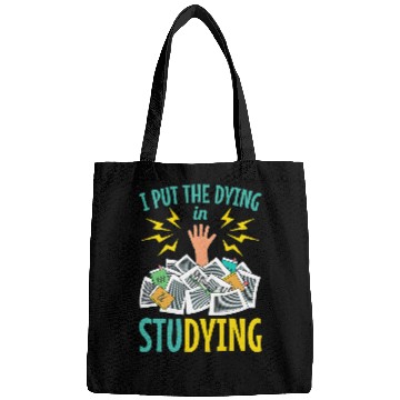 Discover Funny College Student Studying Quote Bags