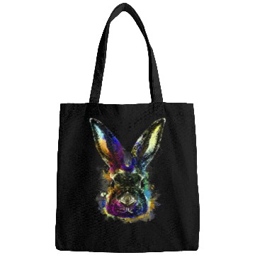 Discover Rabbits Colored Realistic Rabbit Nice Drawing Bags