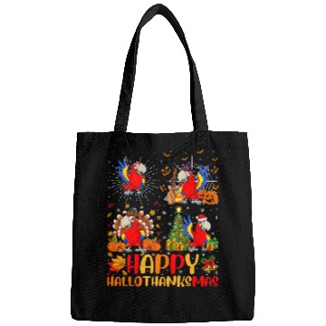 Discover Halloween Thanksgiving Christmas Parrot Bird Hallothanksmas Bags