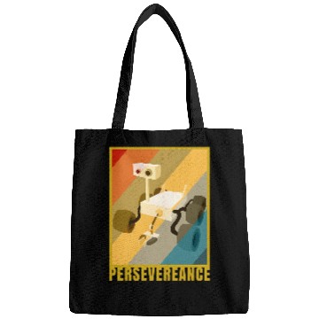 Discover Colonize Mars Perseverance Rover Retro Portrait Space Lover Bags
