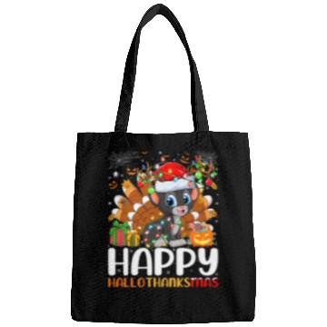 Discover panthers Gift Halloween Christmas Happy Hallothanksmas Bags