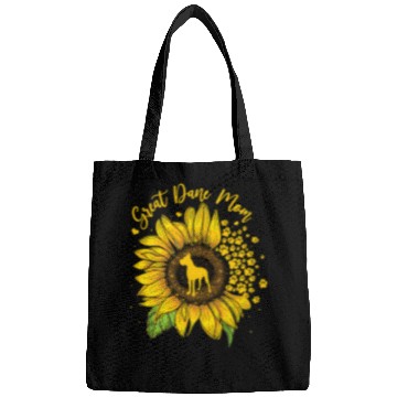 Discover Dog Great Dane Womens Sunflower Great Dane Mom Dog Lover Gift Bags